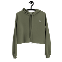 Load image into Gallery viewer, Women&#39;s oversized cropped hoodie - Marine green
