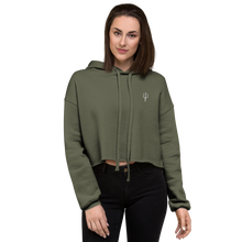 Load image into Gallery viewer, Women's oversized cropped hoodie - Marine green