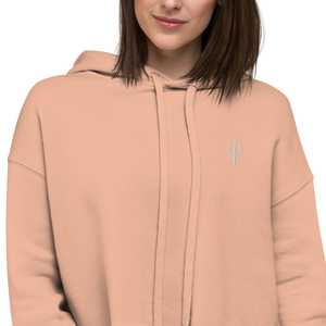 Women's oversized cropped hoodie - Peach