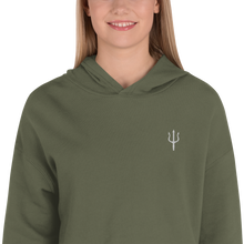 Load image into Gallery viewer, Women's oversized cropped hoodie - Marine green