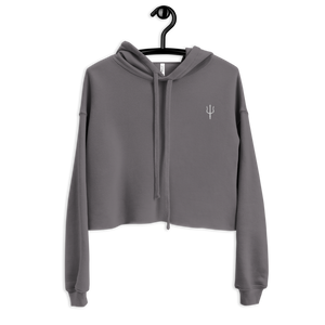 Women's oversized cropped hoodie - storm