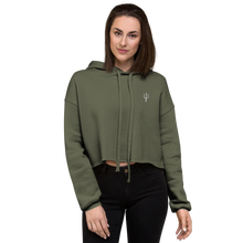 Load image into Gallery viewer, Women&#39;s oversized cropped hoodie - Marine green
